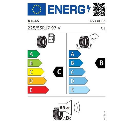 Eticheta Energetica Anvelope  225 55 R17 Atlas As330 